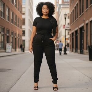 Chase The Bag Stacked Pant - Black
New